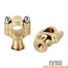 Chopper Bobber Cafe Racer Brass 1" Handlebar Riser Clamp Mount