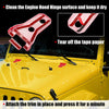 Jeep Wrangler JL JLU (2018-2021) Red Engine Hood Hinge Trim Covers