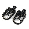 Harley Dyna Sportster Iron 883 Fatboy Wide Black Foot Pegs MX Style (2004-2023)