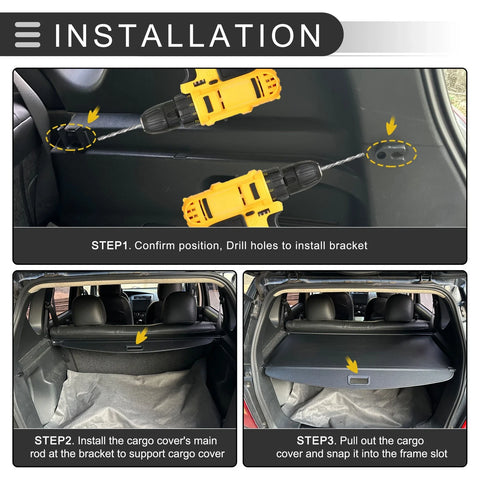 Kia Seltos (2020-2024) Gloss Black Retractable Cargo Cover