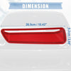 Dodge Challenger Engine Hood Air Conditioner Outlet Cover Trim Red (2015-2023)