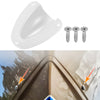 Make Model 1 Pair Marine Boat Transducer Cap Clam Shell Vent Wire Cover White