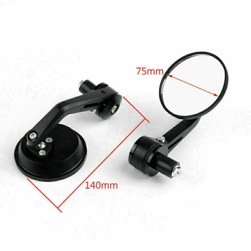 CNC Motorcycle Cafe Racer 3" Round Rearview Mirror