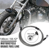 Motorcycle ATV 140cm Braided Brake Clutch Oil Hoses Line Pipe Silver Tone