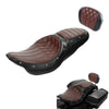 Harley Touring Brown Black Driver & Passenger Seat Backrest Pad (2009-2023)