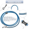 Motorcycle Stainless Steel Blue Hydraulic Brake Line / 74.8" 10mm