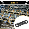 Oil Seal 40x75x8mm Seal Ring Rotary Shaft NBR Black 5 Pcs