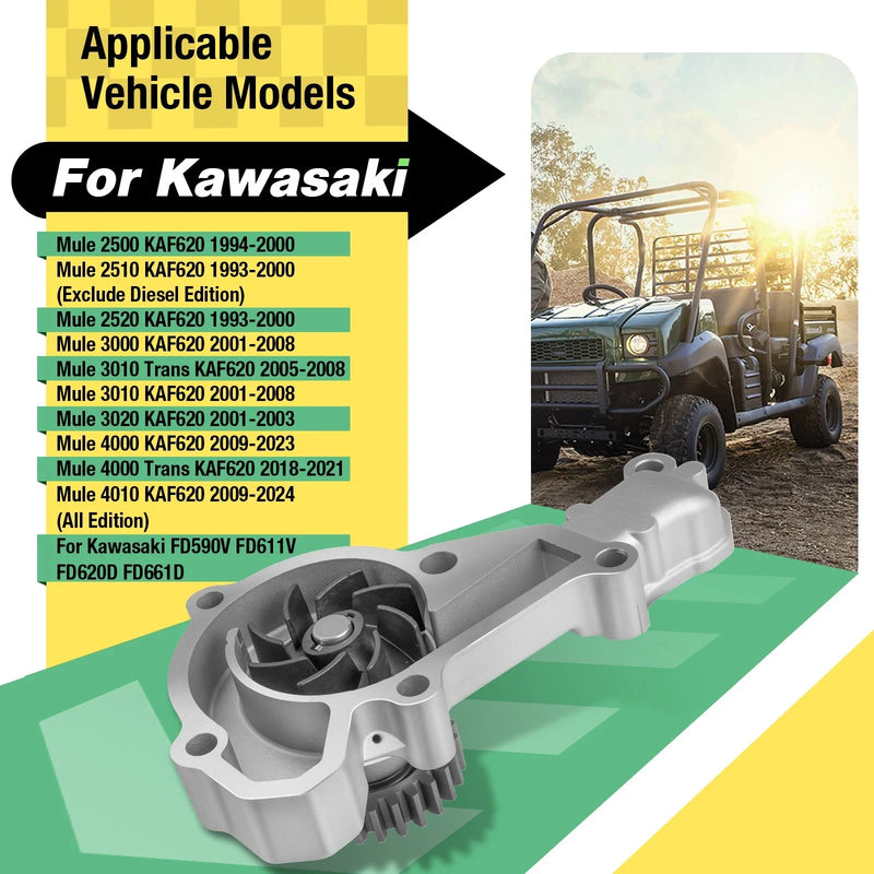 Kawasaki Mule Water Pump w/ Gaskets (1998–2011)
