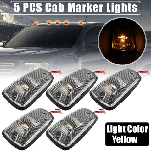 Chevrolet K2500 5 x Top Cab Marker Light Clear Cover Yellow (1998-2000)