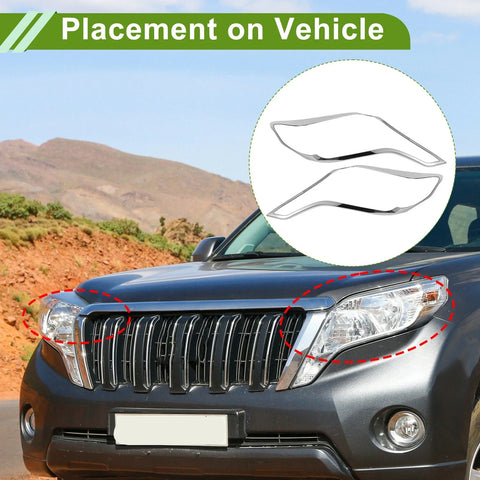 Toyota Prado FJ150 Front Left Right Headlight Trim Bezel (2014-2017)