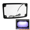 Harley Chopper Bobber Curved License Plate Frame w/LED Light