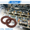 Oil Seal 2 x Seal Ring Rotary Shaft Seal FKM Rubber 40x60x7mm Brown