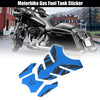 Motorcycle Universal Protector Sticker / 1 x 3D PVC Rubber Pad Emblem Blue