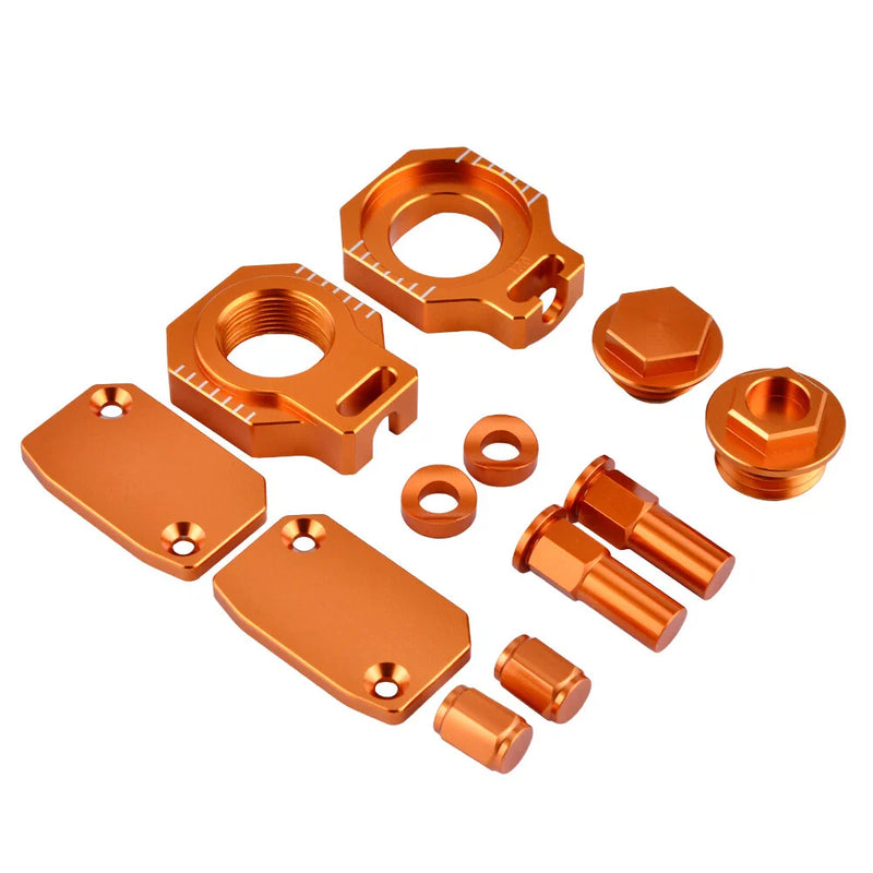 KTM 250 300 350 450 XC SXF XCF Axle Block Kit (2013-2021)