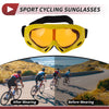 Motorcycle Riding Orange Lens Yellow Frame PC TPU Goggles