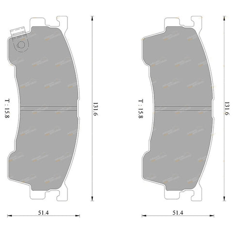 Mazda 323 BJ Front Disc Brake Pad Set (1998 - 2003)