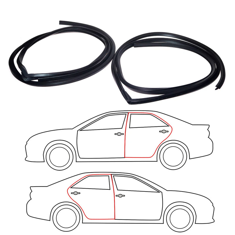 Nissan Datsun Sunny Sedan B110 1970-1973 Rear Door Weatherstrip x2