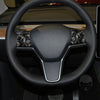 Tesla Model 3 / Y Forged Carbon Fiber Steering Wheel Button Cover Trim