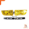 Yellow 2" Universal Car Fog Lamp Spot Light Glass Lens Halogen H3 55W 12V