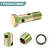 Motorcycle 2 x Bolt Set M14x1.5 51mm Hollow Bolt Screw with Washer