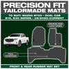 Mazda BT-50 B19 B30 Dual Cab Front & Rear Floor Mats Rubber Black