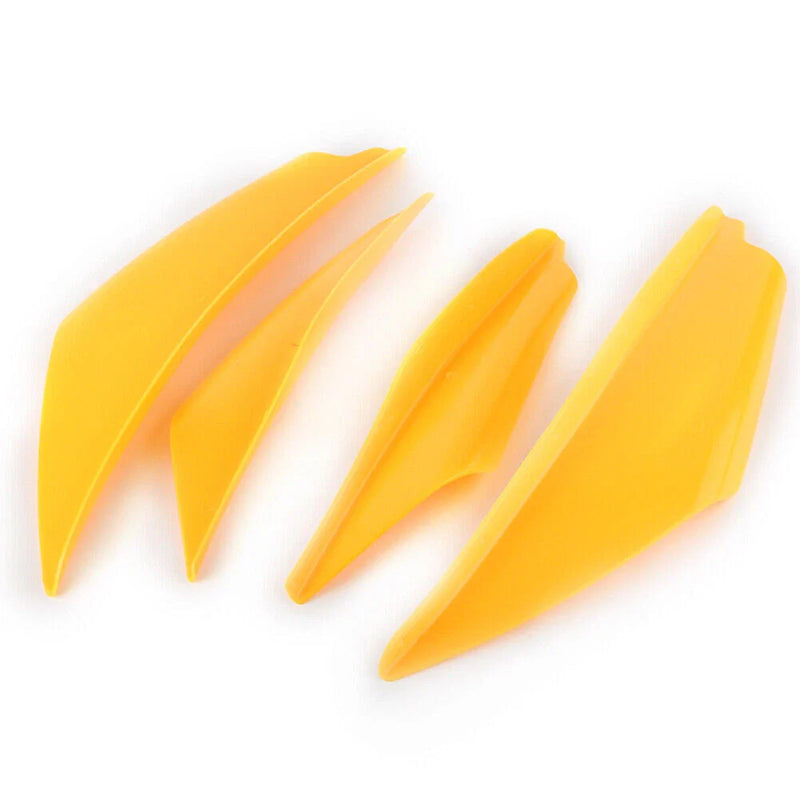 Universal Cars 4pcs Front Bumper Canards Splitter Fins Spoiler