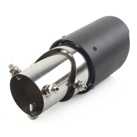 Car - Stainless Steel Carbon Fiber Exhaust System Pipe Muffler Tip