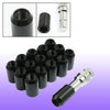 Honda 16 Pcs 12x1.5mm Black Hex Security Lock Wheel Lug Nuts