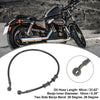 Motorcycle ATV Brake Clutch Oil Hose / 60cm 23.62" Banjo Bend 28° Black