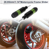 Motorcycle 2 x 0.73" Aluminum Alloy Plastic Motorcycle Slider Frame Green