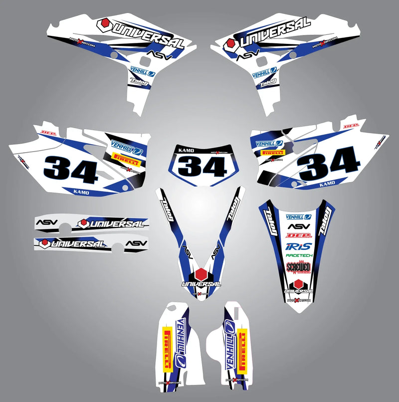 Custom Graphic Kit - STORM - Yamaha WRF 450 Stickers Decals (2012-2015)