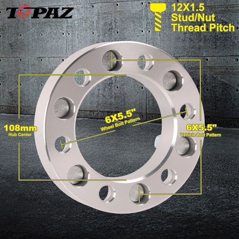 Toyota Hilux Pajero Triton Ranger 6 x 35mm Wheel Spacers (2005-2023)