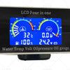 4-in-1 Car LCD Digital Oil Pressure Voltage Water Temp Fuel Gauge