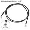 Motorcycle Brake Clutch Oil Hose Line Pipe Hydraulic Black 240cm 94.49