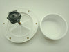 Mushroom Style Vent White Plastic Brass Spindle Low Profile Mosquito Screened