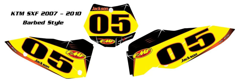 KTM 150 Stickers Decals Custom Number Graphics (2007-2010)
