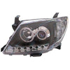 Toyota Hilux 2005~11 LED Black Projector Angel Eye DRL Halo Pair Headlights