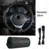 Car - Auto Protection Premium Leather 38cm Steering Wheel Cover