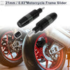 8mm Aluminum Alloy Motorcycle Slider Frame 2 Pcs Titanium Tone