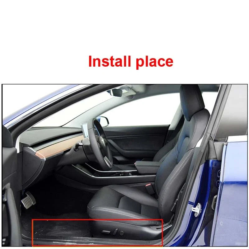 Tesla Model 3 Carbon Fiber Decorative Car Door Sills Protection Sticker fit