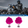 Motorcycle 2 x Rose Red Plush Iron Motorcycle Helmet Accessories Decoration