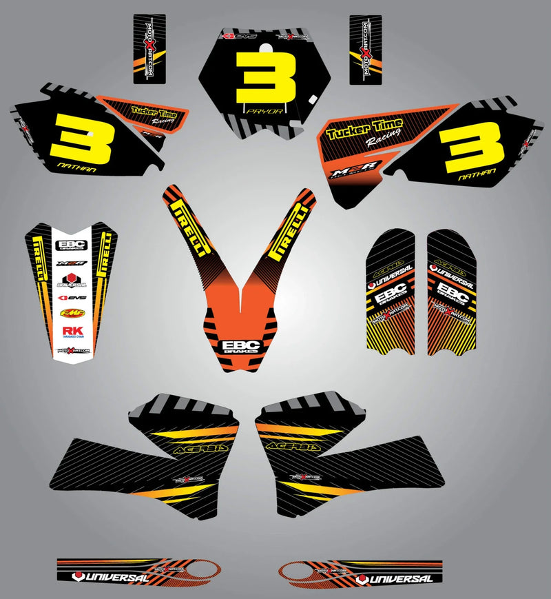 KTM 85 Custom Graphics Full Sticker Kit 2003-2005