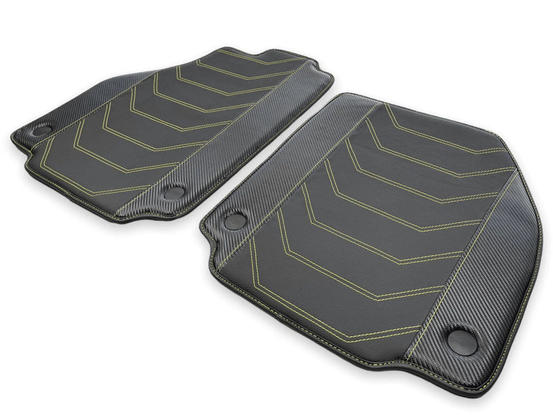 Ferrari 458 GT2 (2012-2015) - AutoWin Brand Black Leather Car Mats