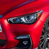 Infiniti Q50 2 x Carbon Fiber Front Headlight Eyebrow Trims (2014-2023)