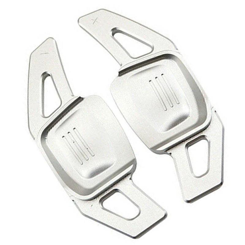 VW Tiguan Golf 7 Passat Silver Steering Wheel Paddle Shifter Extensions