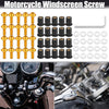 Motorcycle 20 x M5 5mm Windscreen Screws Fairing Windscreen Screws Gold Tone