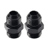 Universal 2 x Black Aluminum AN10 Flare to 6AN ORB Male Fitting Adapter