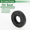 Oil Seal 15x35x7mm Black 5 pcs