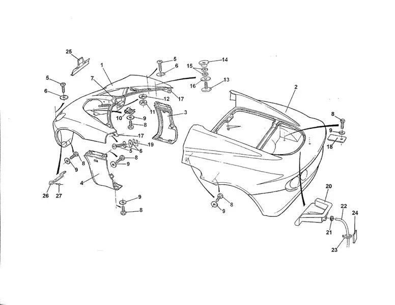 Lotus Elise S2 2x Stainless Clam Shells + Undertray Fixings (2001–2011)