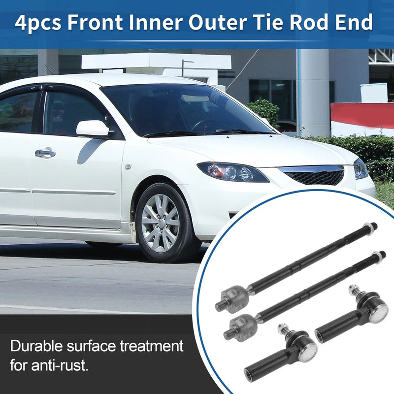 Ford Escape 4pcs / Tie Rod End Links Front Inner Outer (2001–2009)